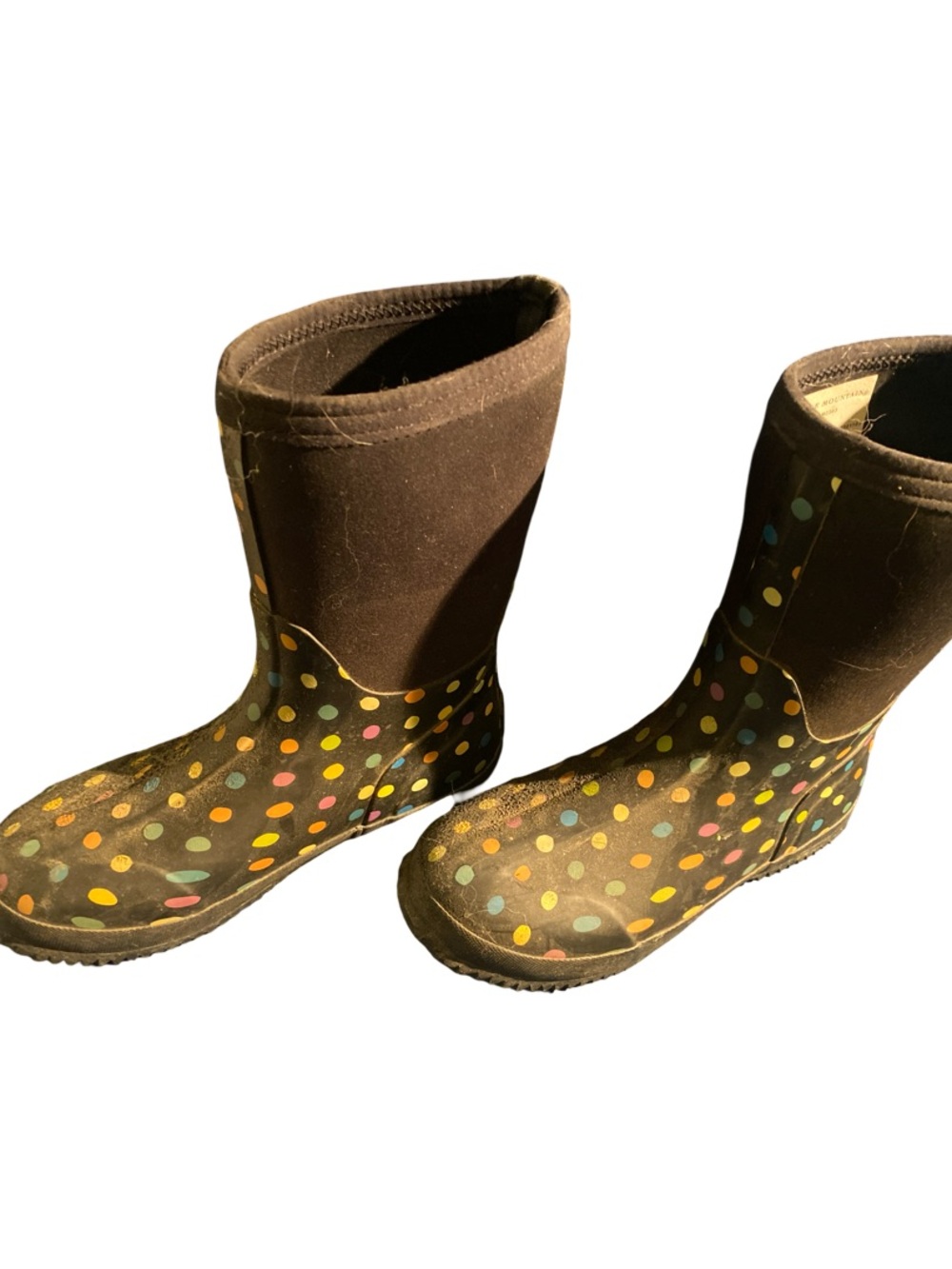 Women’s Black Polka Dot Waterproof Rain & Snow Boots